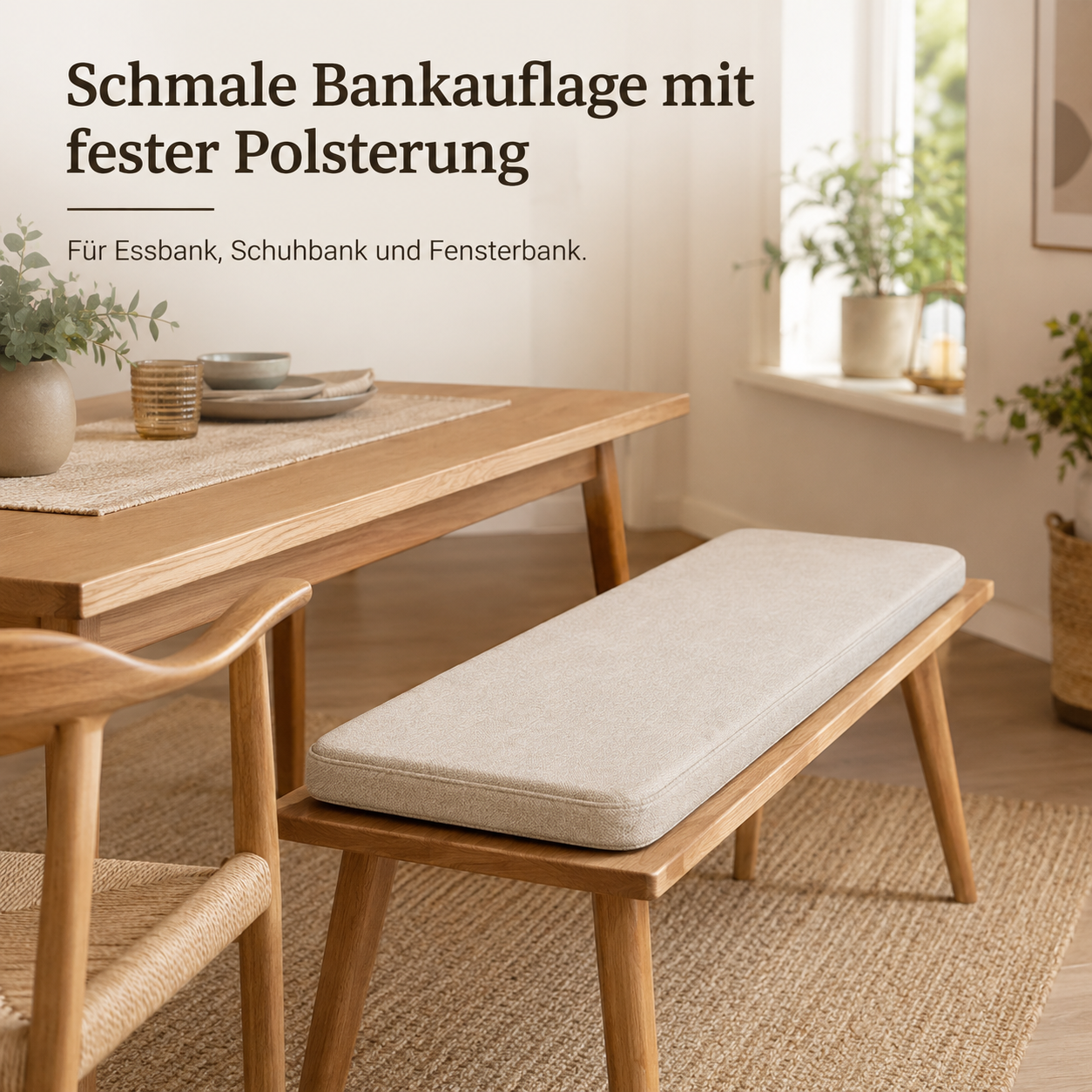Bankauflage mit Klemmkante für Sitzbank und Flur Möbel
