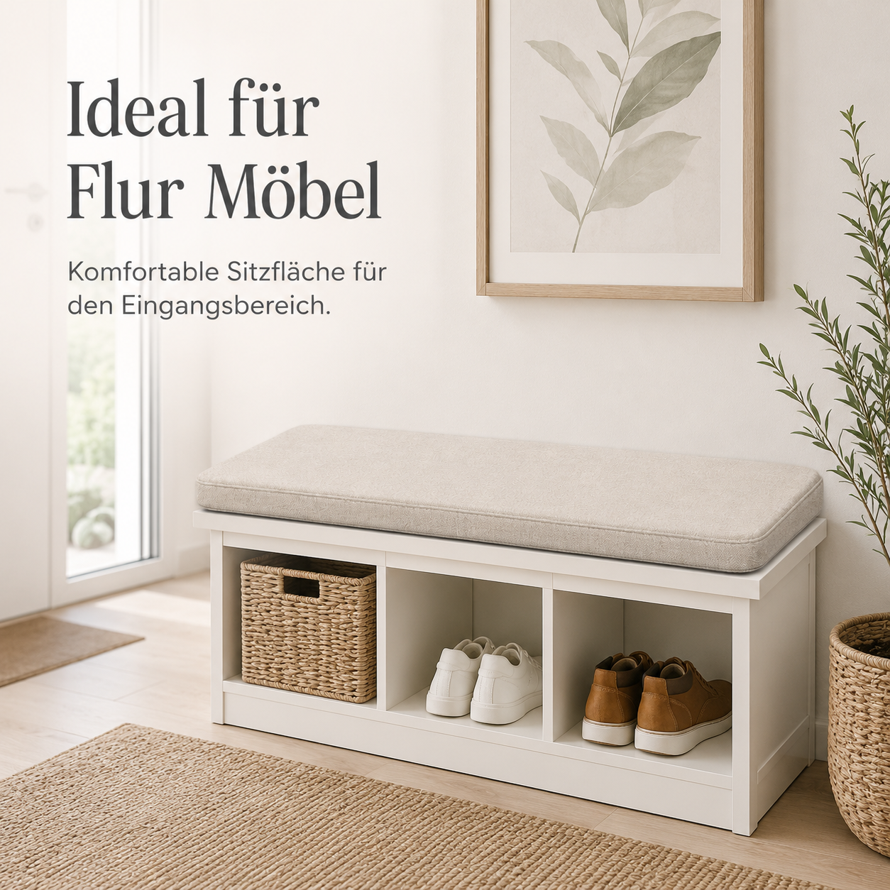 Bankauflage mit Klemmkante für Sitzbank und Flur Möbel