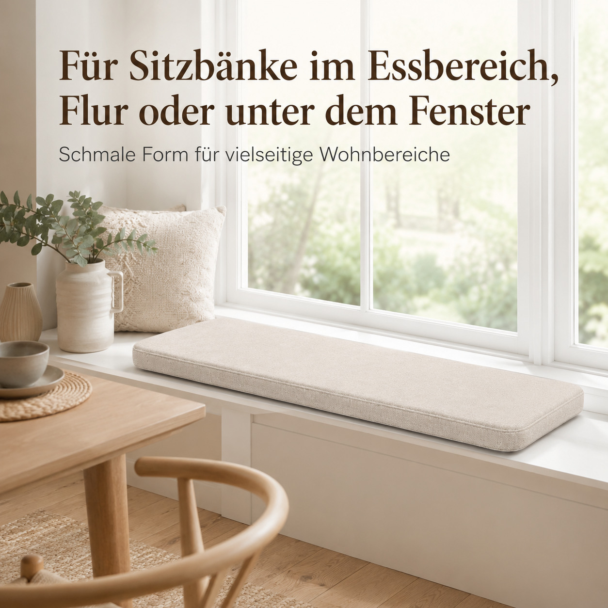 Bankauflage mit Klemmkante für Sitzbank und Flur Möbel