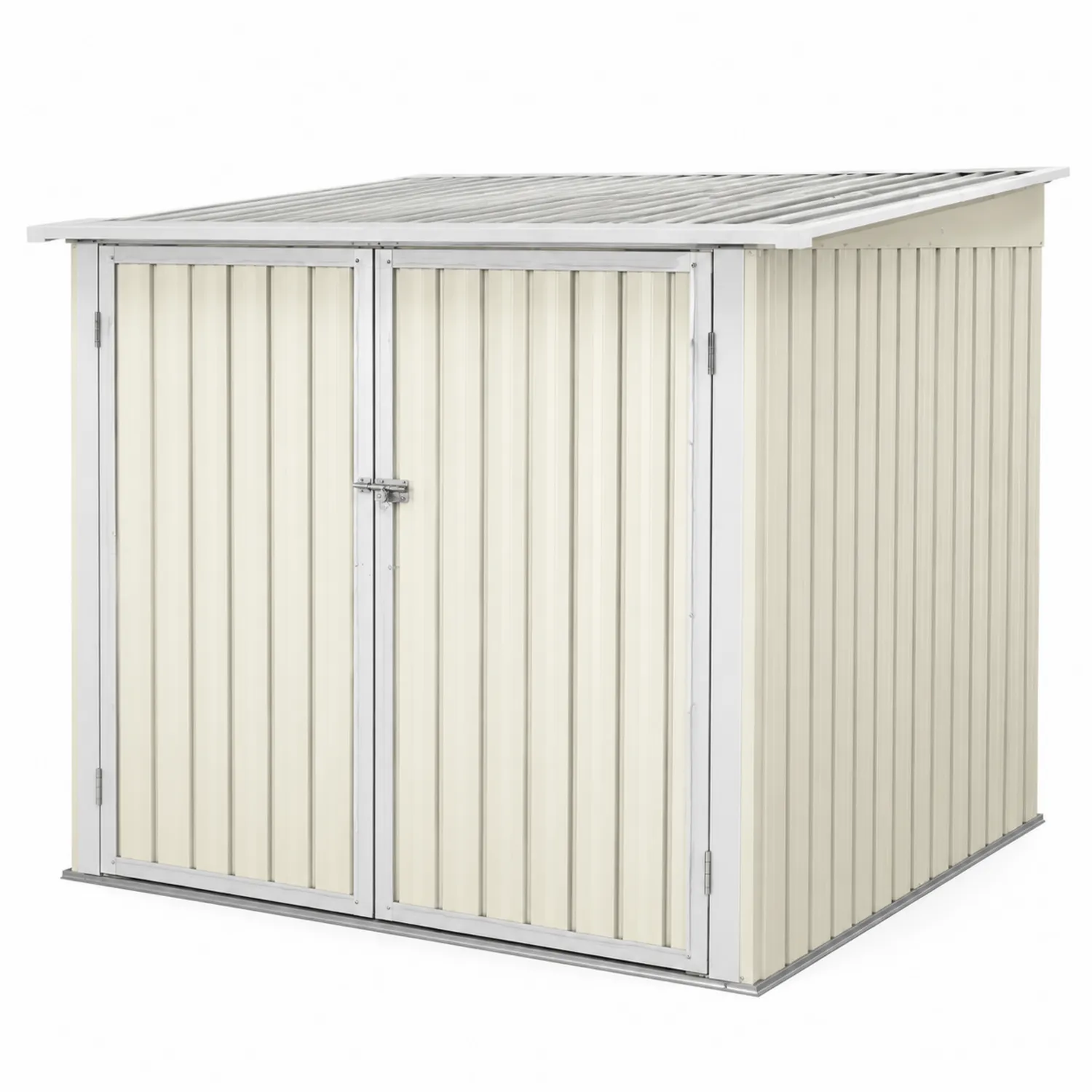 Metall-Geräteschuppen aus verzinktem Stahl Beige 213x130x173cm
