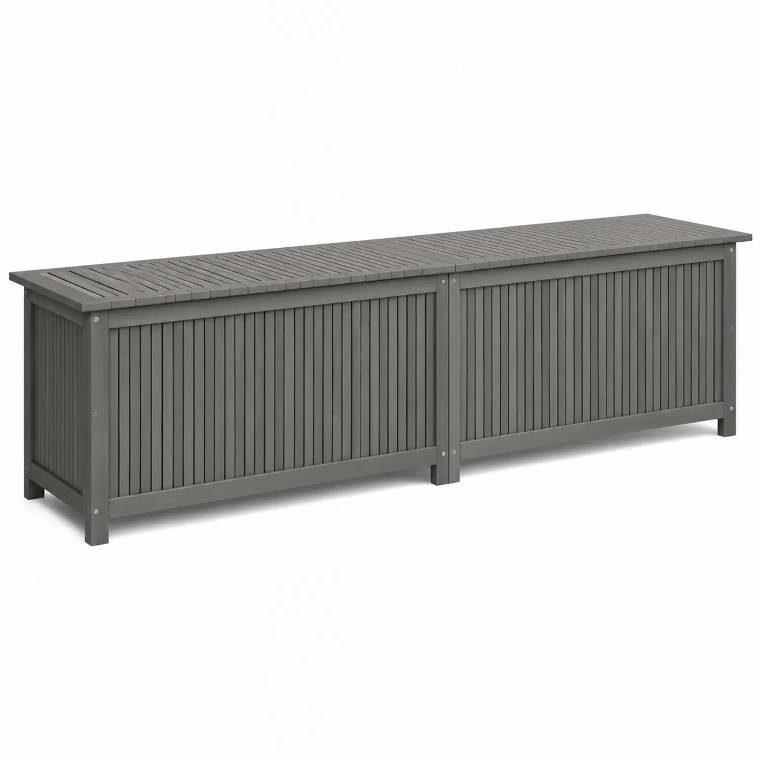 Garten Aufbewahrungsbox Holz Grau 200x50x45 cm