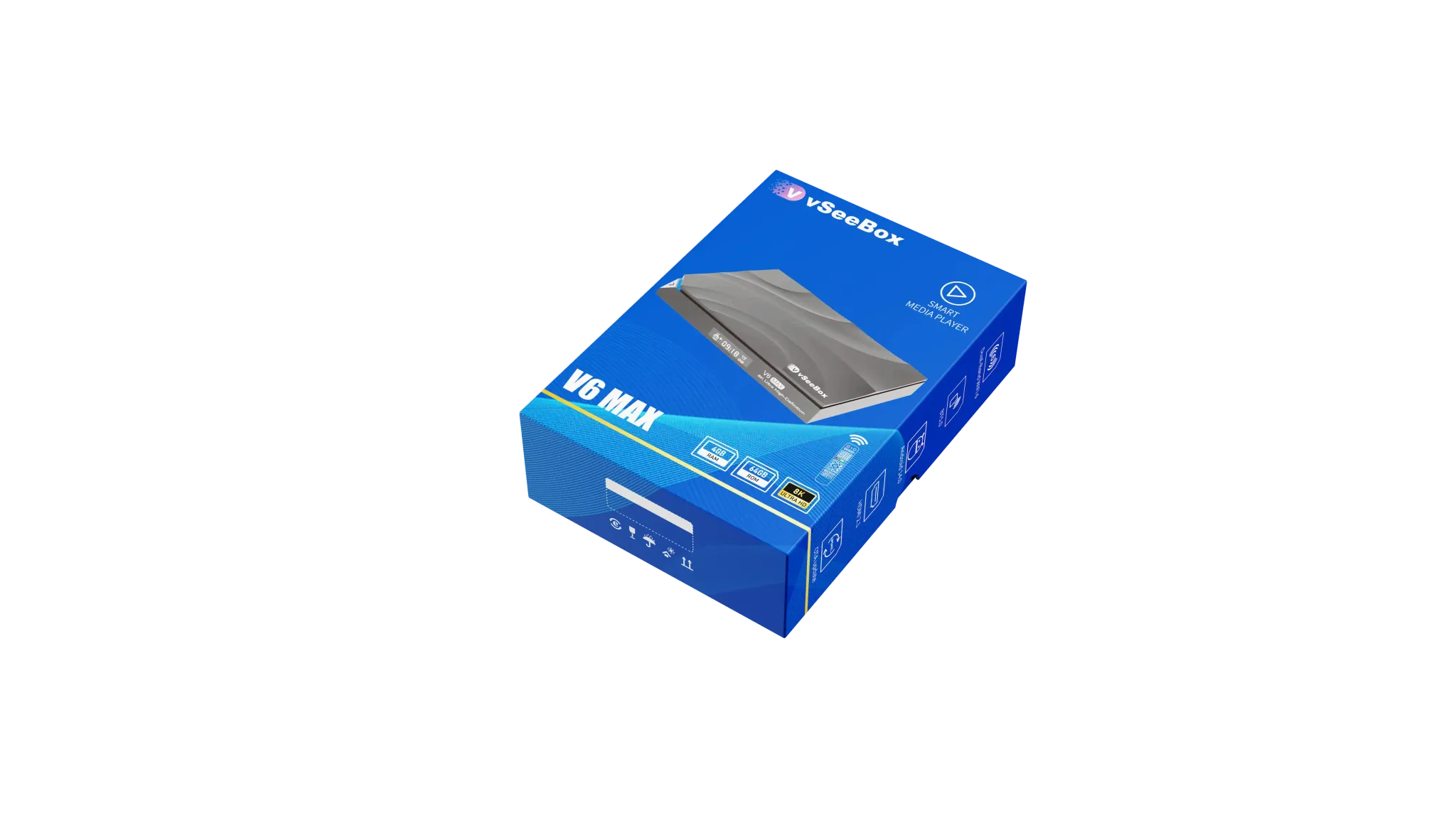 vSeeBox V6 Max 2026 Upgraded - 64GB 4K HDR Voice Control TV Box