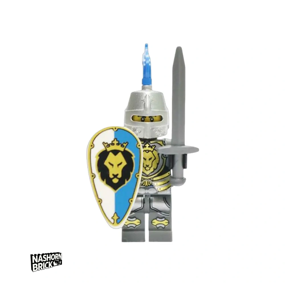 Classic Blue Lion Knight Custom-Minifigur