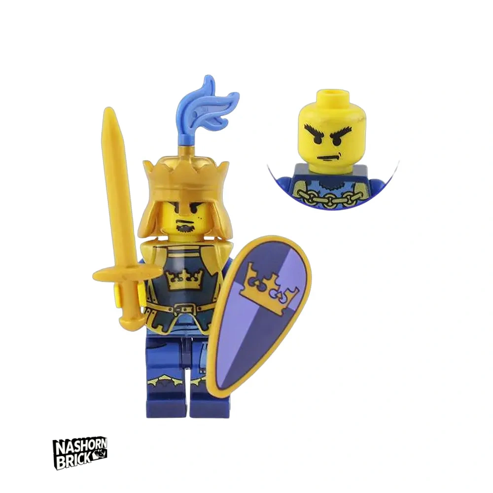 Classic Blue Crown Knight Minifigur #8