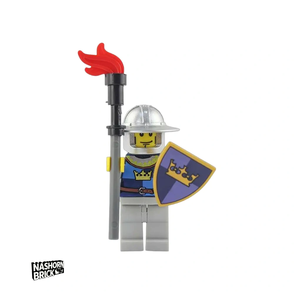 Classic Blue Crown Knight Custom-Minifigur