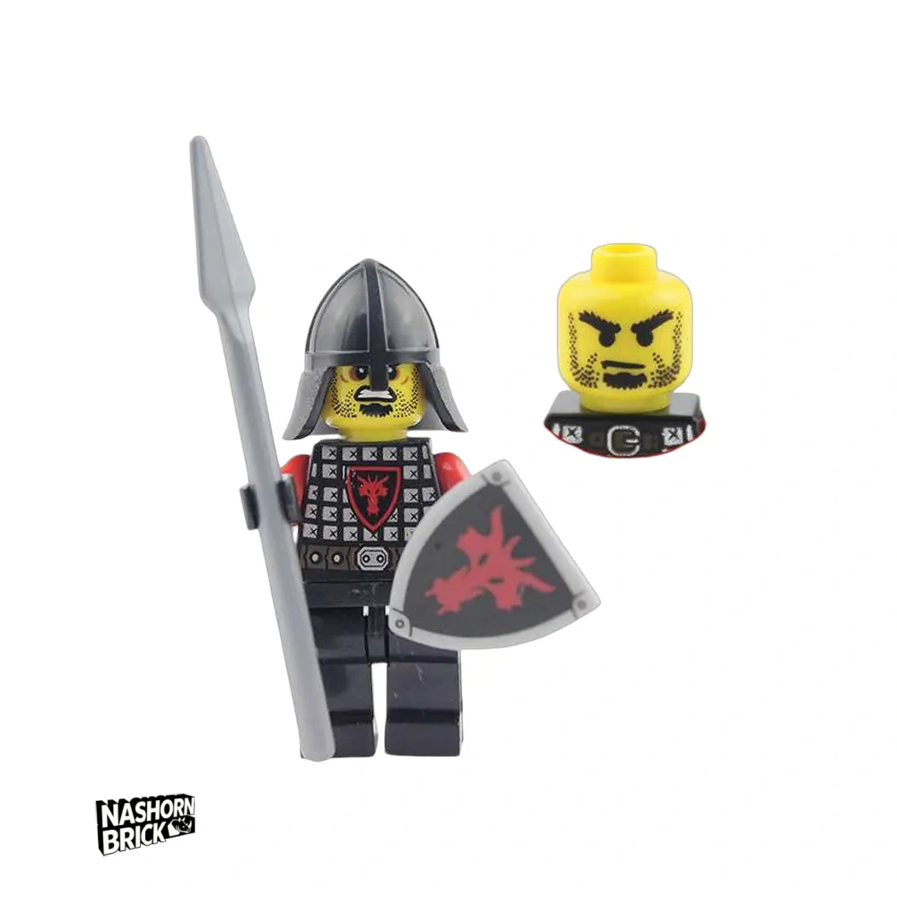 Classic Red Dragon Knight Custom-Minifigur