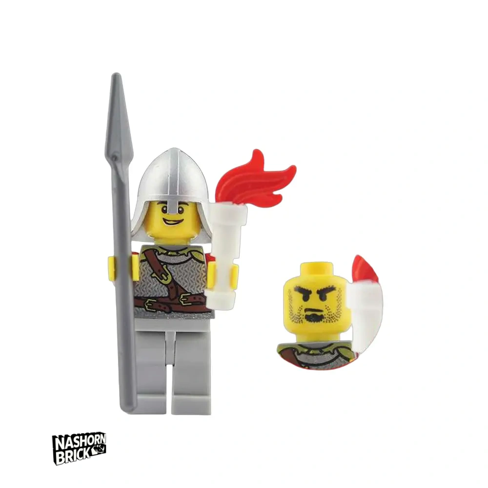 Classic Red Lion Knight Custom-Minifigur