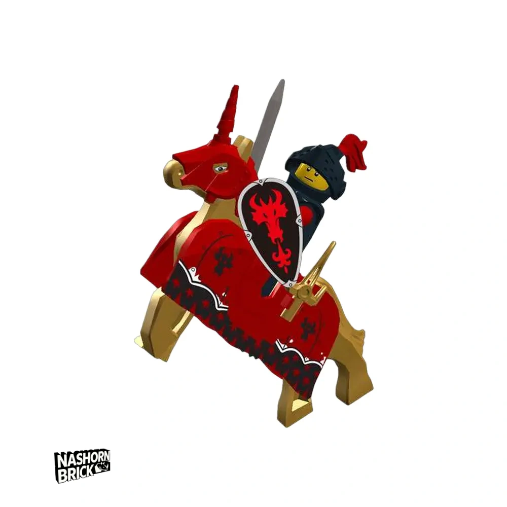 Classic Sword and Shield Knight With War Horse Minifigur #17