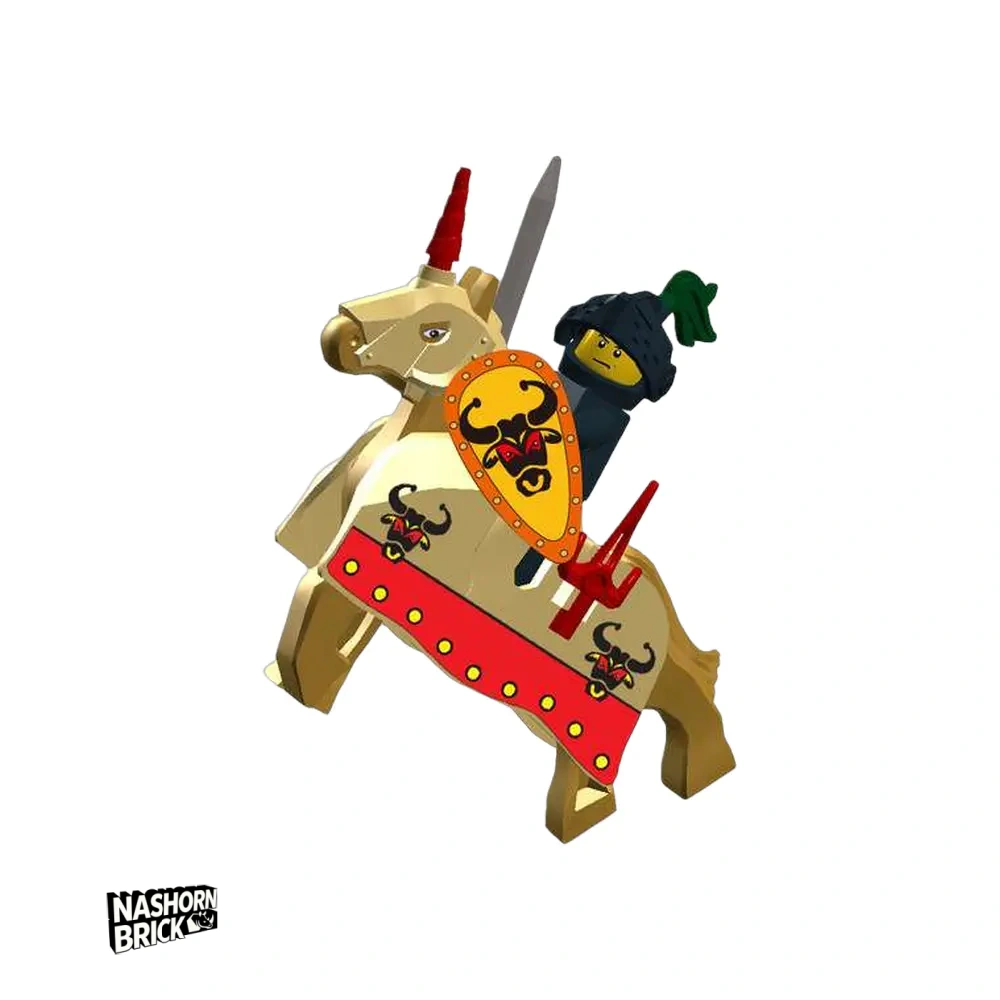 Classic Sword and Shield Knight With War Horse Minifigur #7