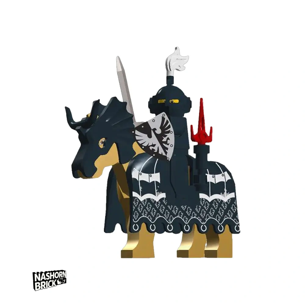 Classic Sword and Shield Knight With War Horse Exklusive Minifigur
