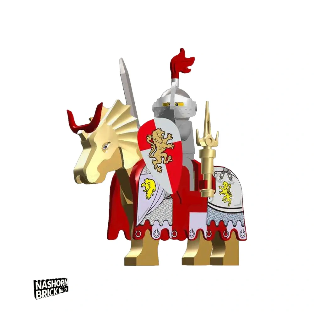 Classic Sword and Shield Knight With War Horse Klassische Minifigur