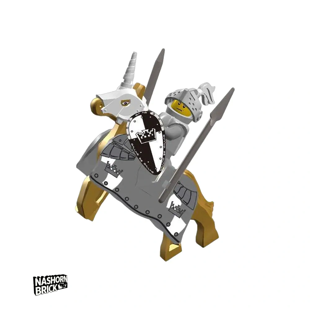 Classic Sword and Shield Knight With War Horse Custom-Minifigur1