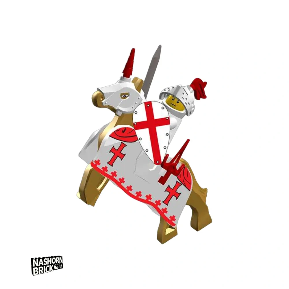 Classic Sword and Shield Knight With War Horse Minifigur #14