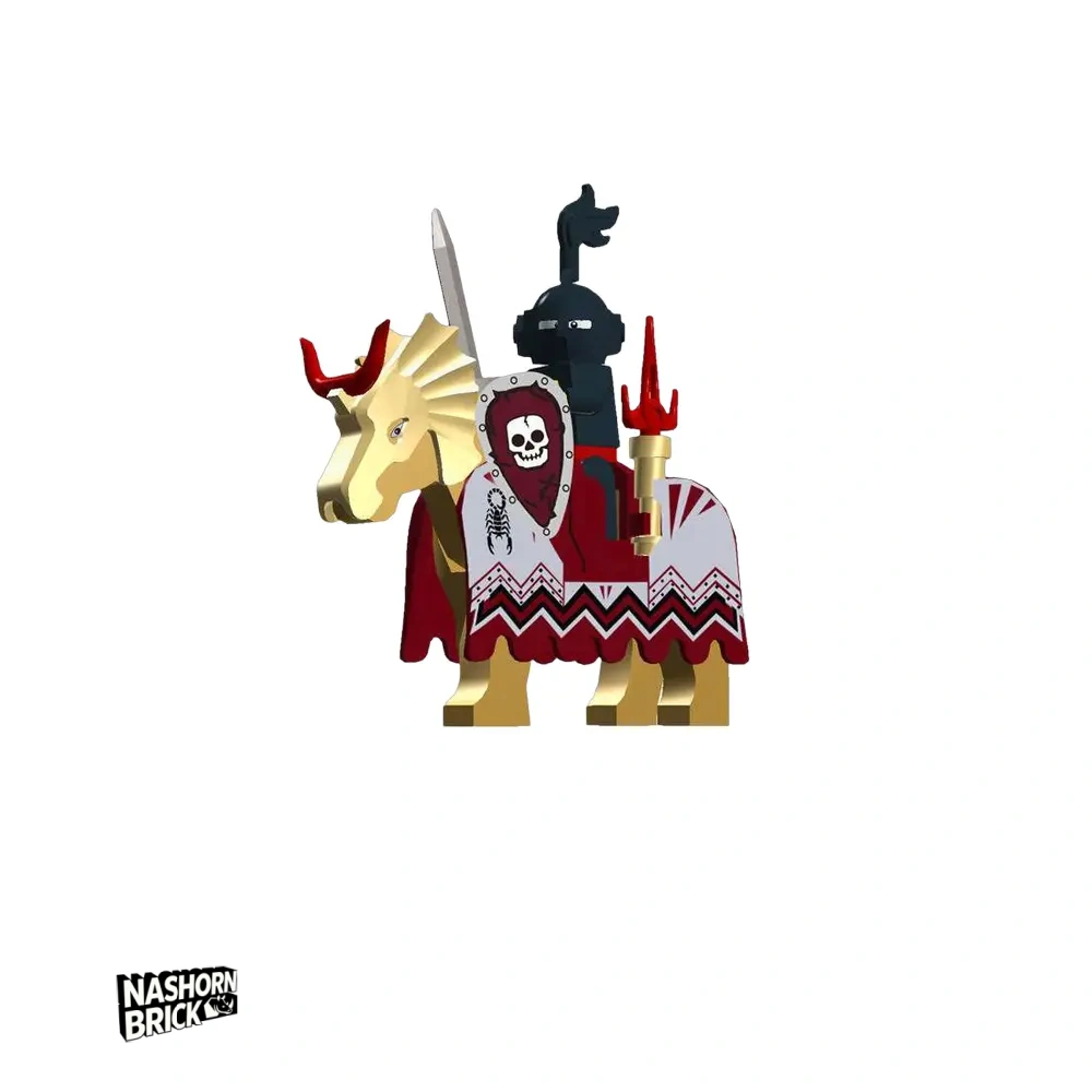 Classic Sword and Shield Knight With War Horse Limitierte Minifigur