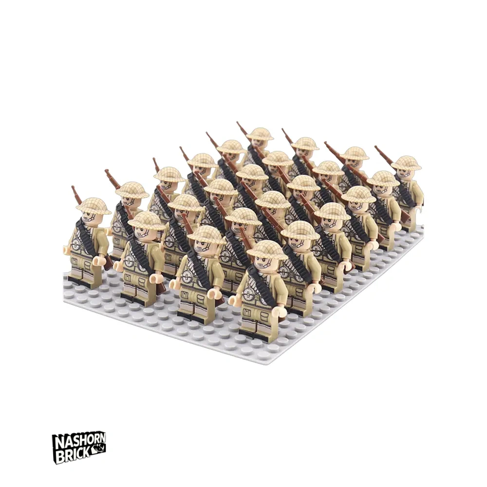 Army British Soldier Square Minifigur