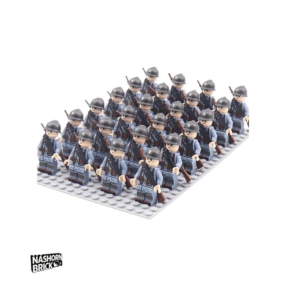 Army French Soldier Square Minifigur