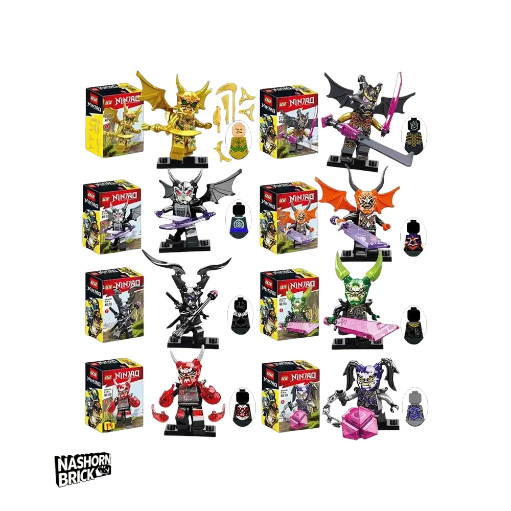 Ninjago Double Sided Printing Minifigur - Ninjago Minifigurn-Set
