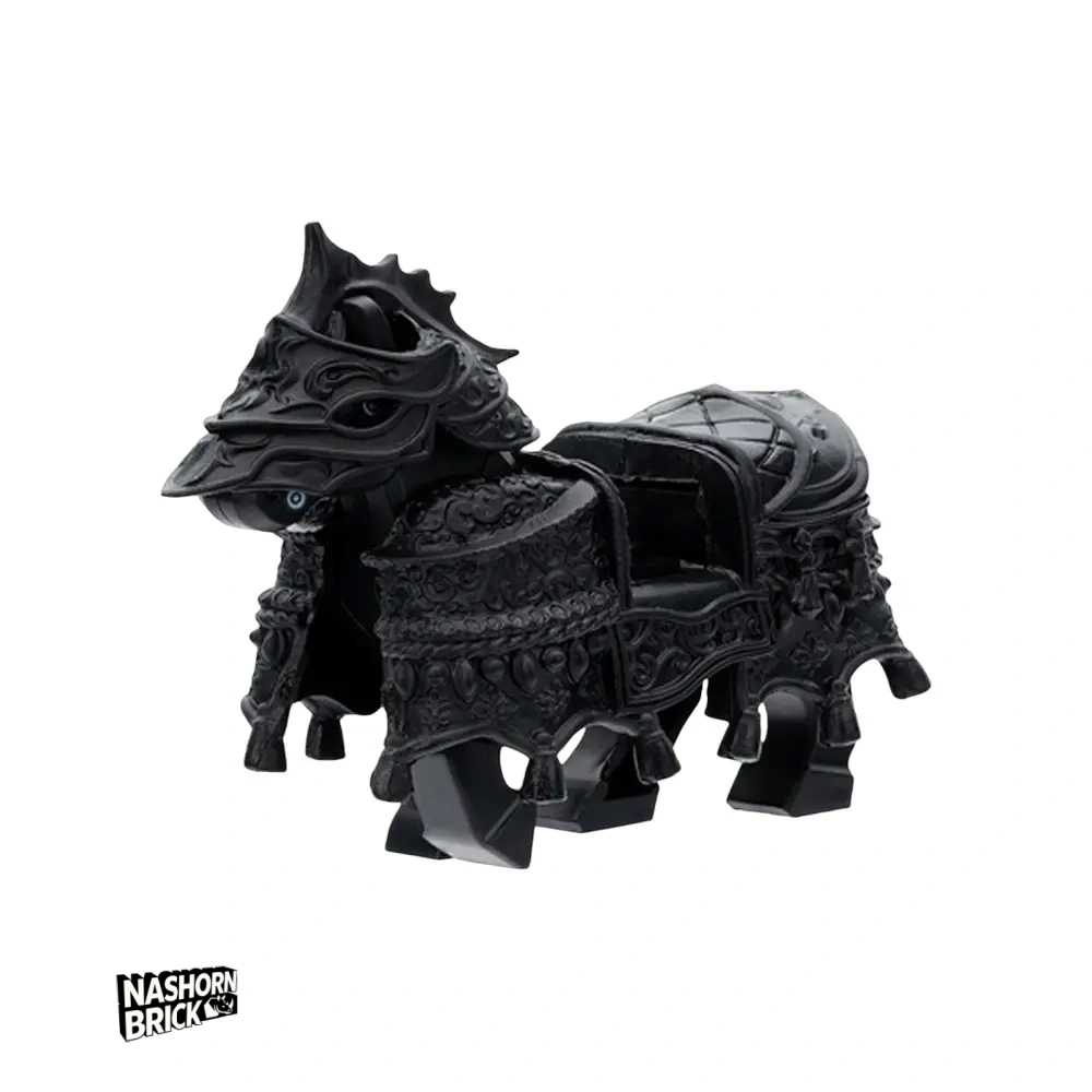 Medieval Heavily Armored Warhorse For Minifigur - Mount