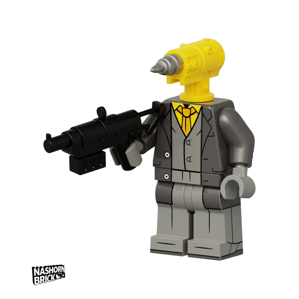 Electric Drill Man Custom-Minifigur - Skibidi Battle
