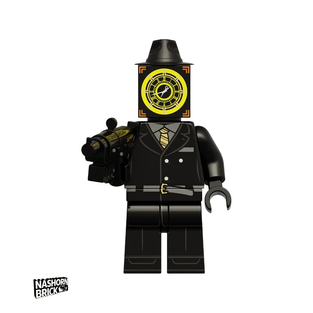 Clock Man Minifigur - Skibidi Battle
