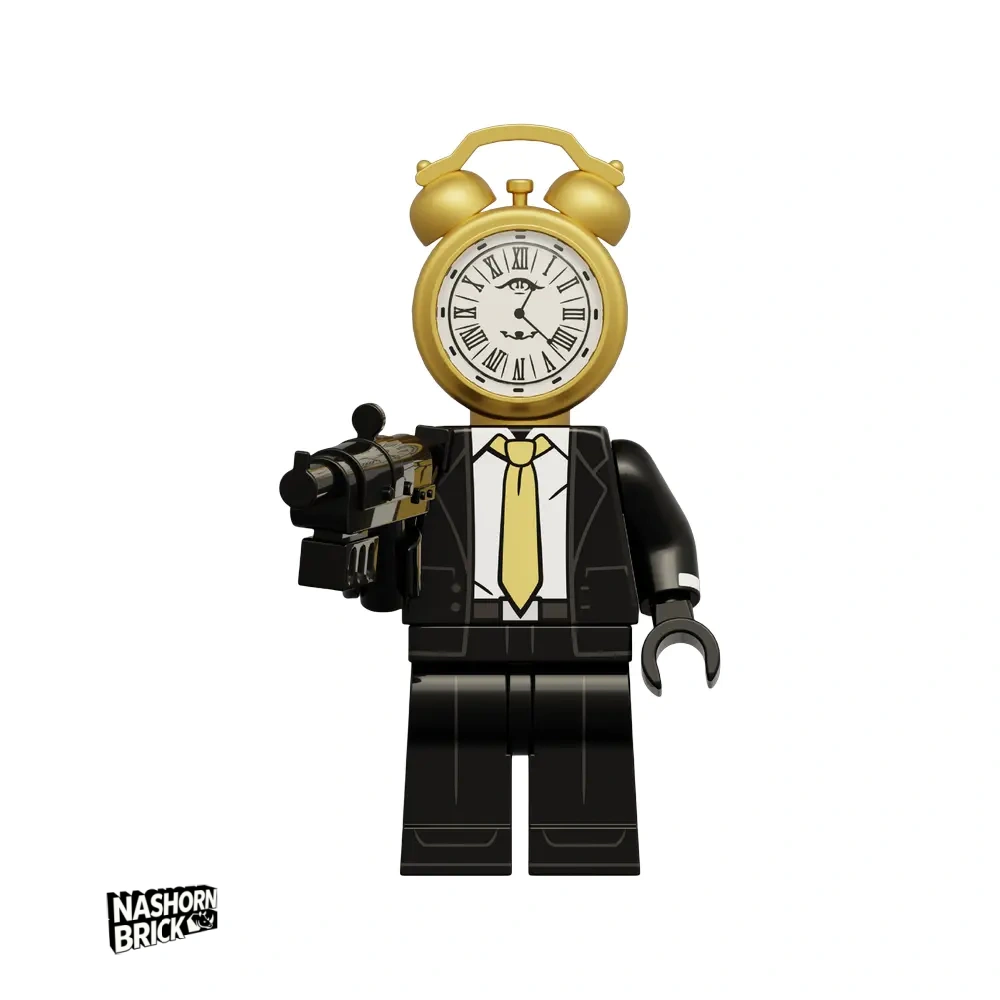Alarm Clock Man Minifigur - Skibidi Battle