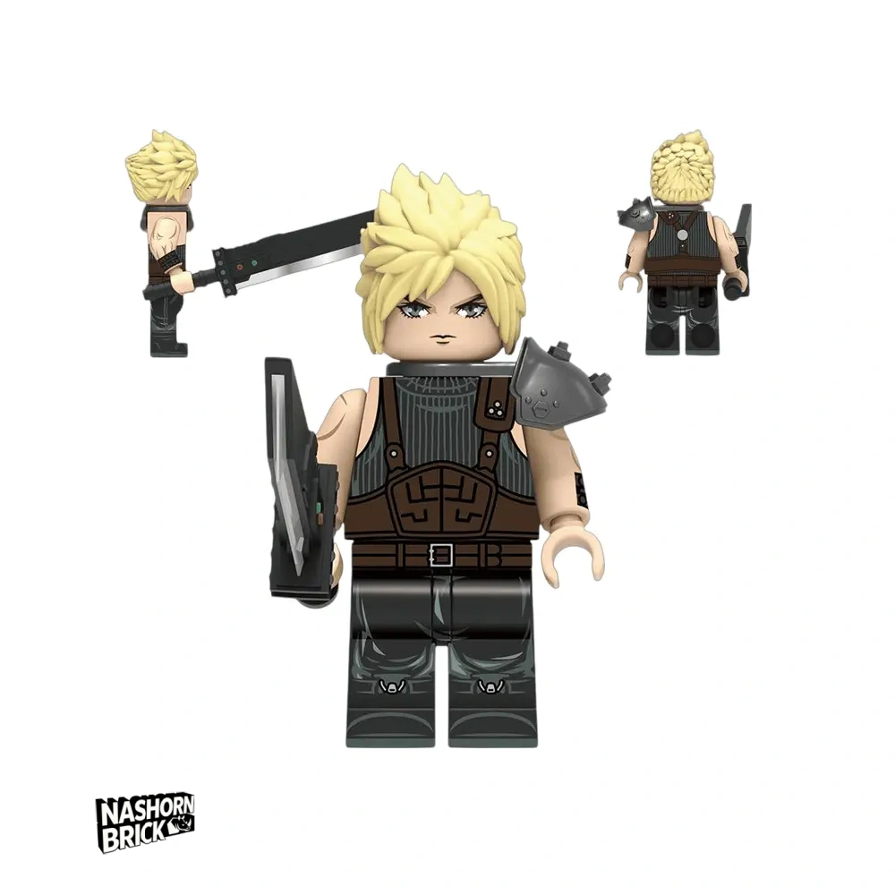 Cloud Strife Custom-Minifigur - Final Fantasy