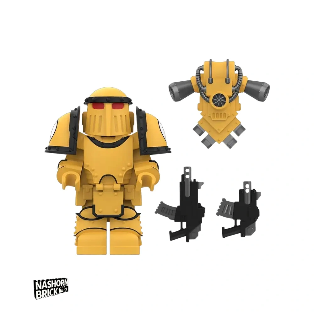 Imperial Fists Mk III Iron Power Armour Minifigur - Warhammer 40K