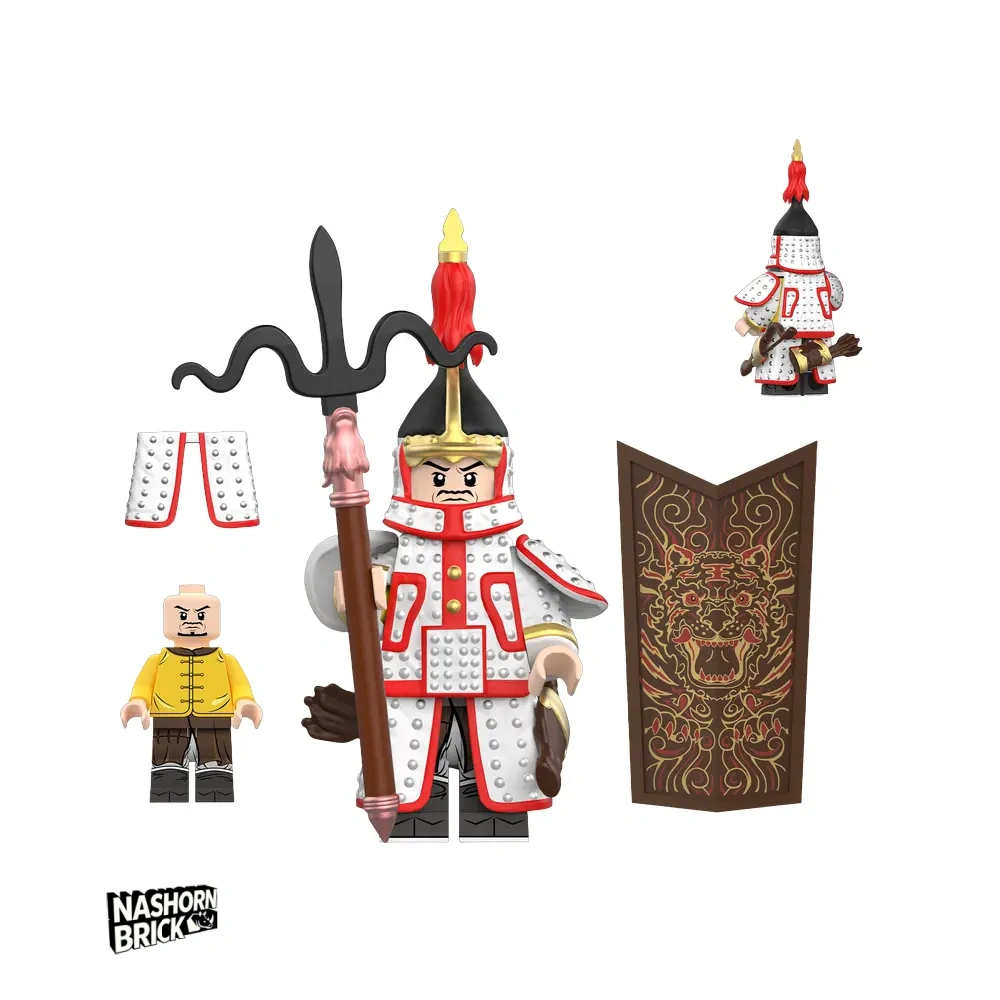 Bordered White Banner Minifigur - Soldier
