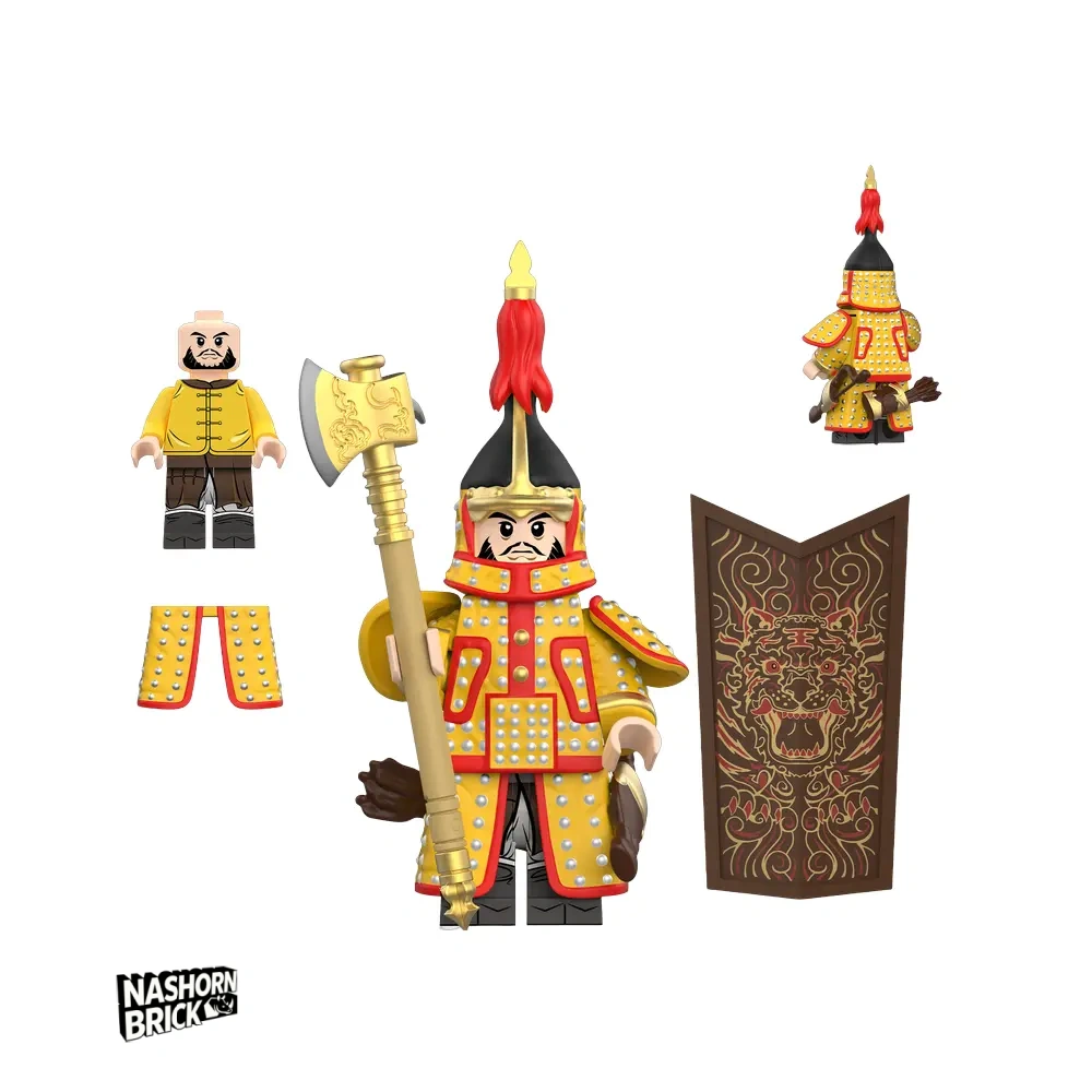 Bordered Yellow Banner Minifigur - Soldier