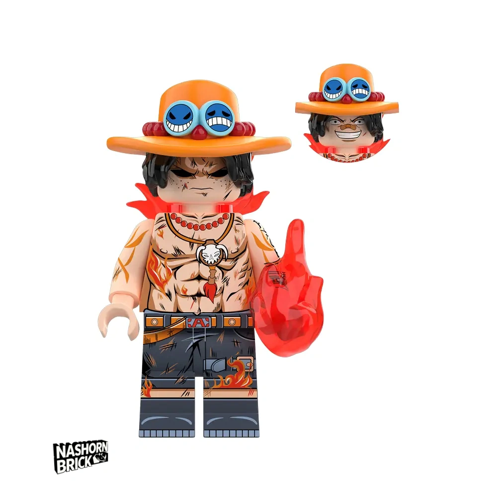 Portgas D. Ace Minifigur mit Standfuß - One Piece