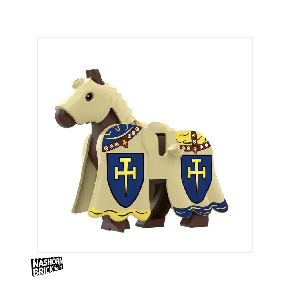 Medieval Rose War Horse Klassische Minifigur - Mount