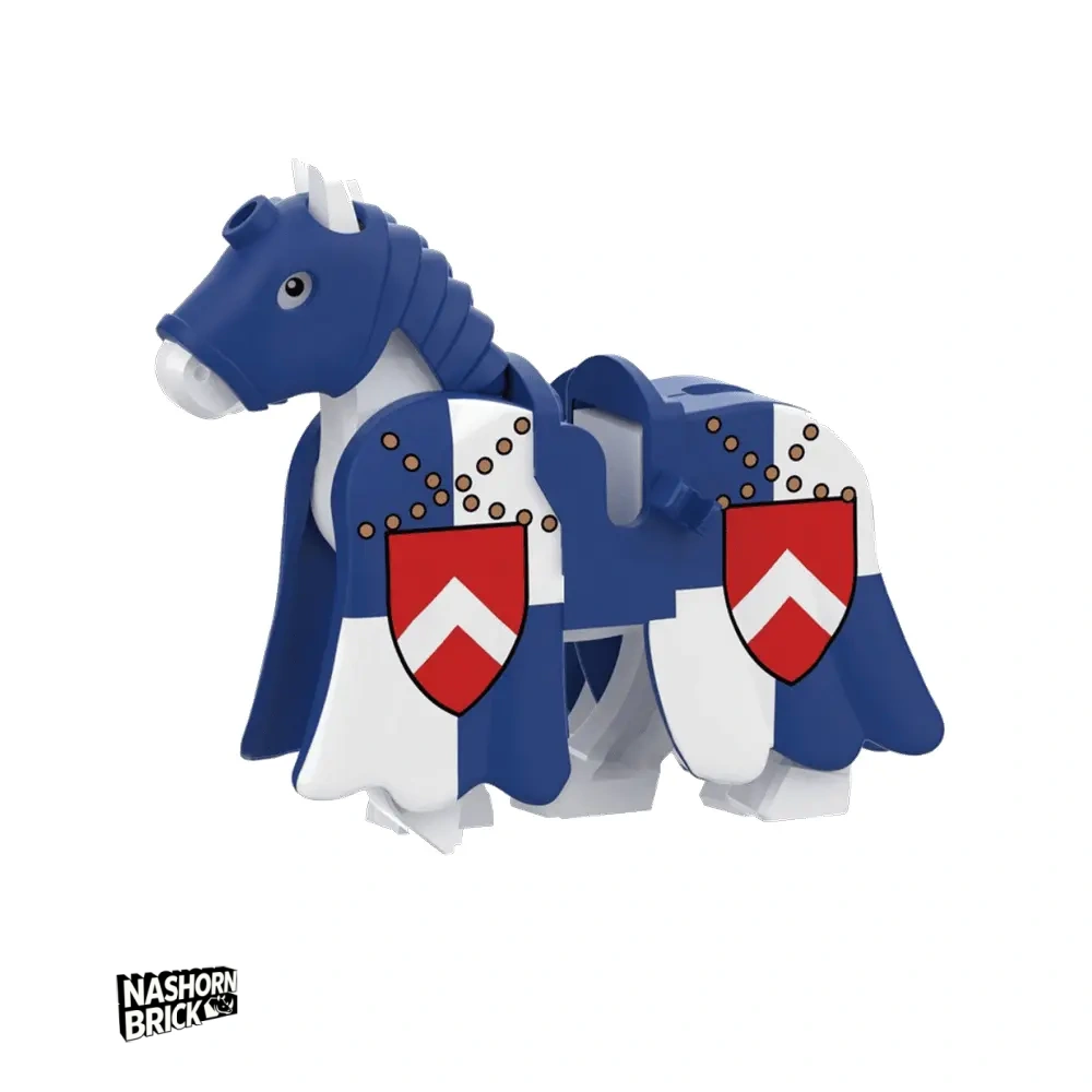 Medieval Rose War Horse Custom-Minifigur - Mount
