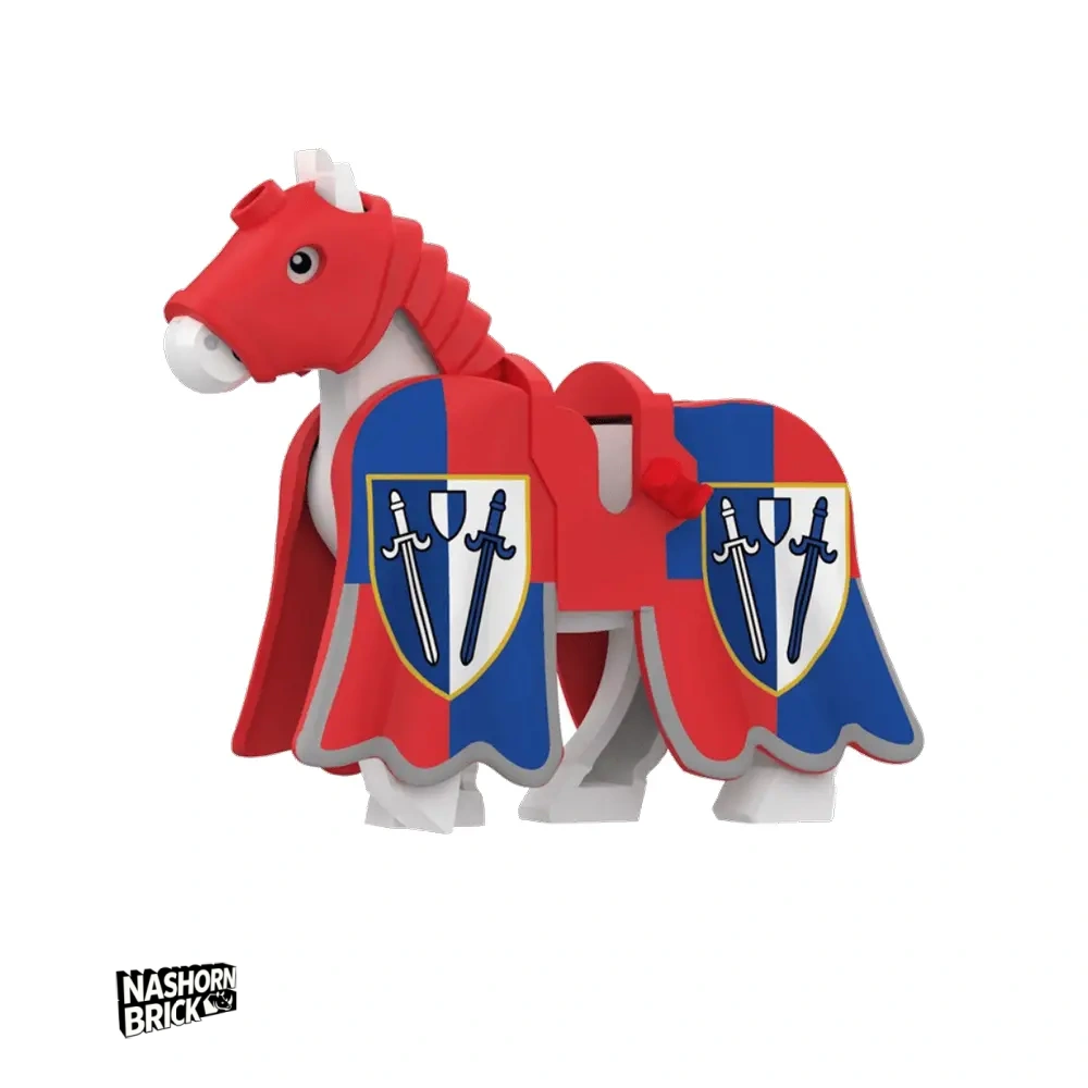 Medieval Rose War Horse Neue Minifigur Arrival - Mount