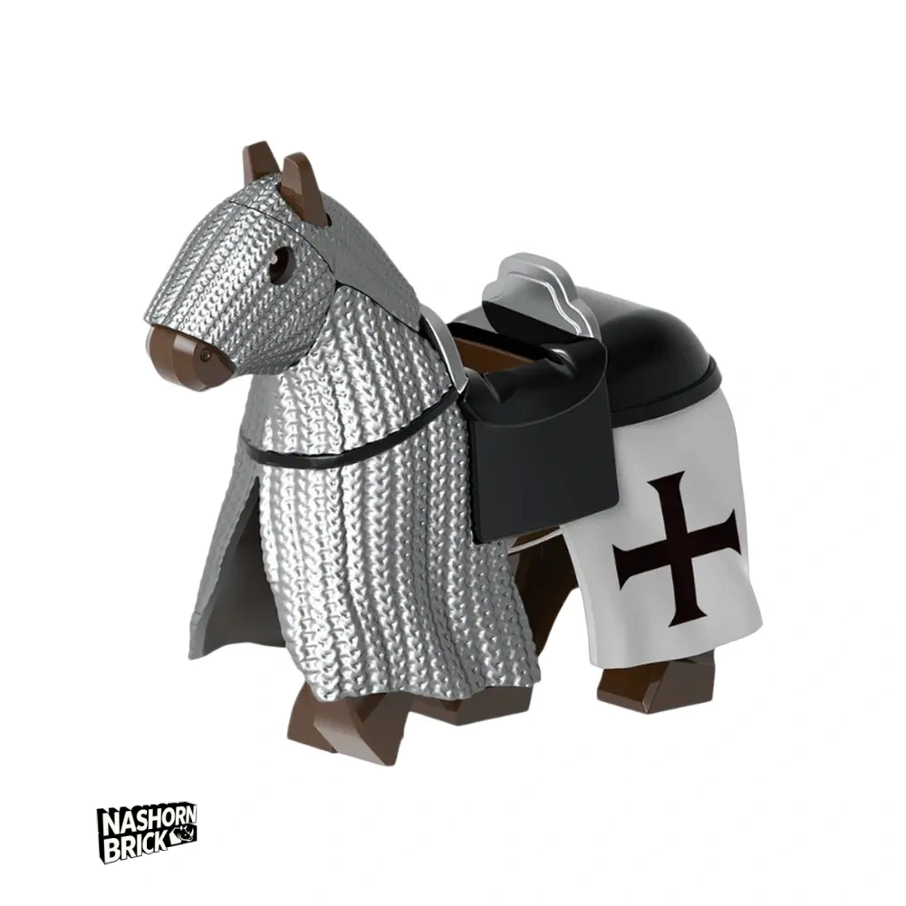 Medieval Teutonic War Horse Minifigur - Mount