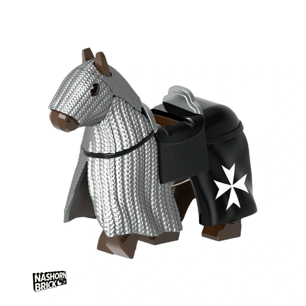 Medieval Hospitaller War Horse Minifigur - Mount