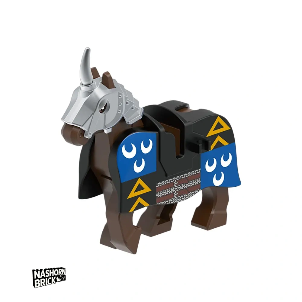 Medieval Edmund de Thorpe Warhorse For Minifigur - Mount