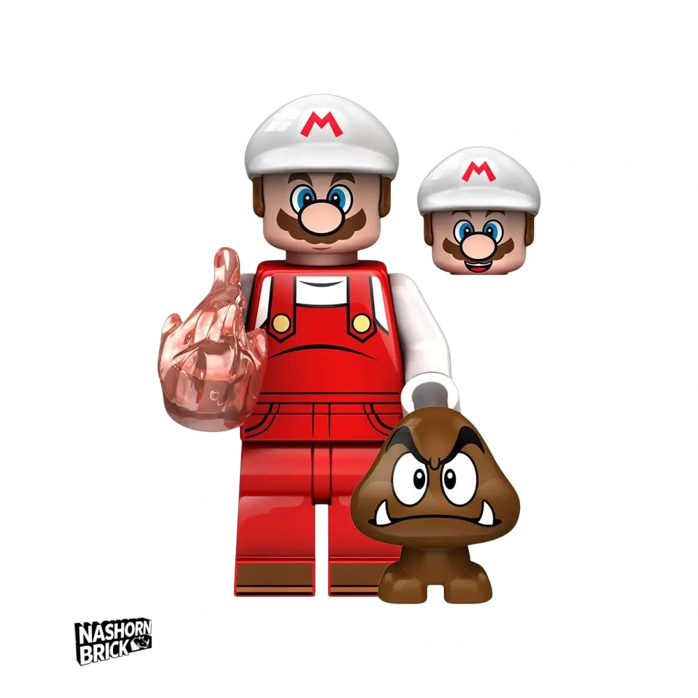 Fire Mario Minifigur - Super Mario