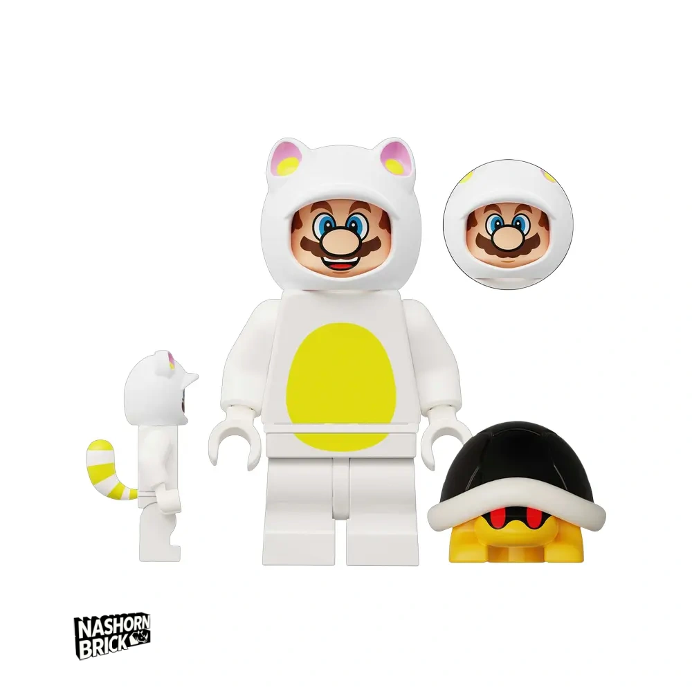 White Tanooki Mario Minifigur - Super Mario