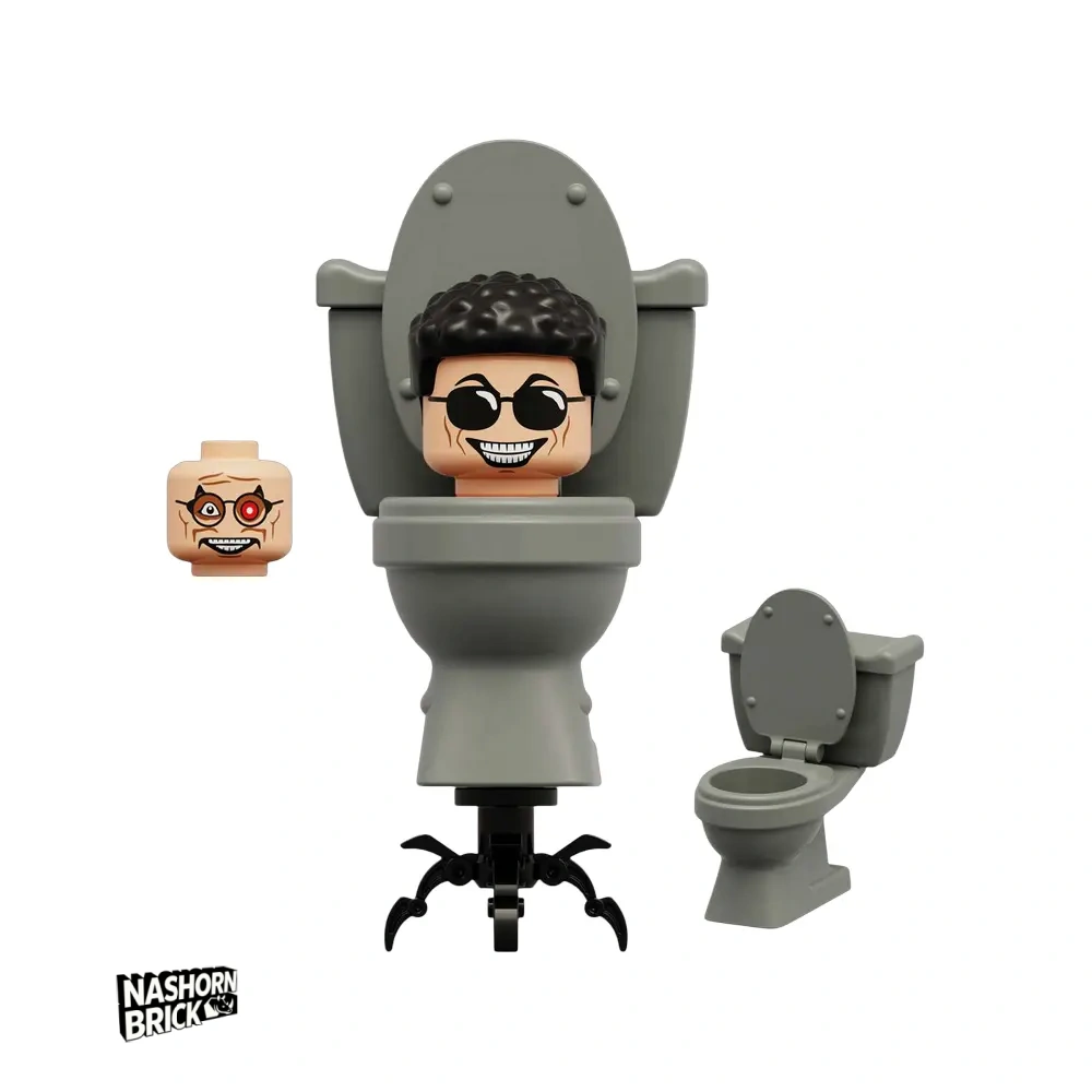 Toilet Man Custom-Minifigur - Skibidi Battle