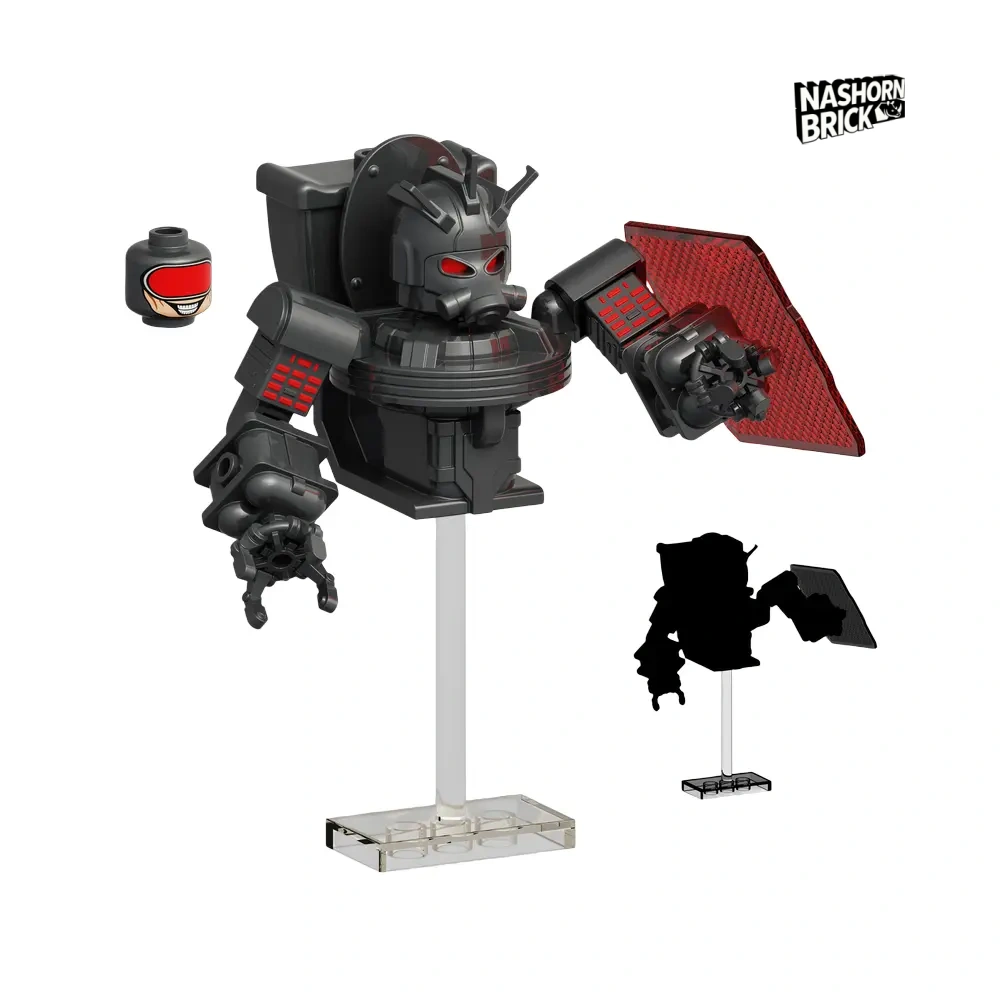 Suspended Toilet Man Custom-Minifigur - Skibidi Battle