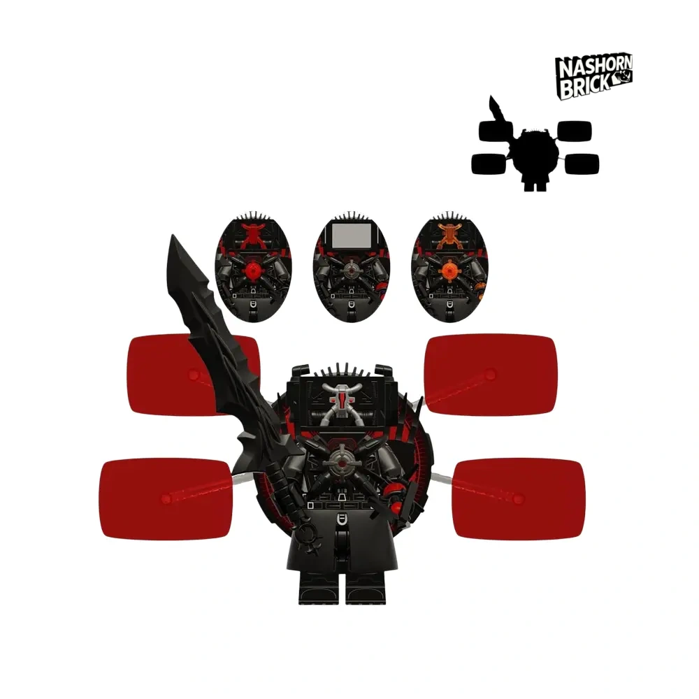 Watchman of Doom (Corrupted Titan TV Man 2.0) Minifigur - Skibidi Battle