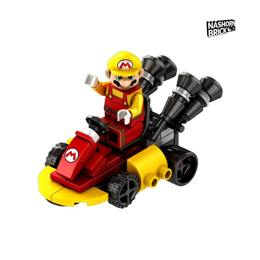 Mario Kart Yellow Mario Minifigur - Super Mario