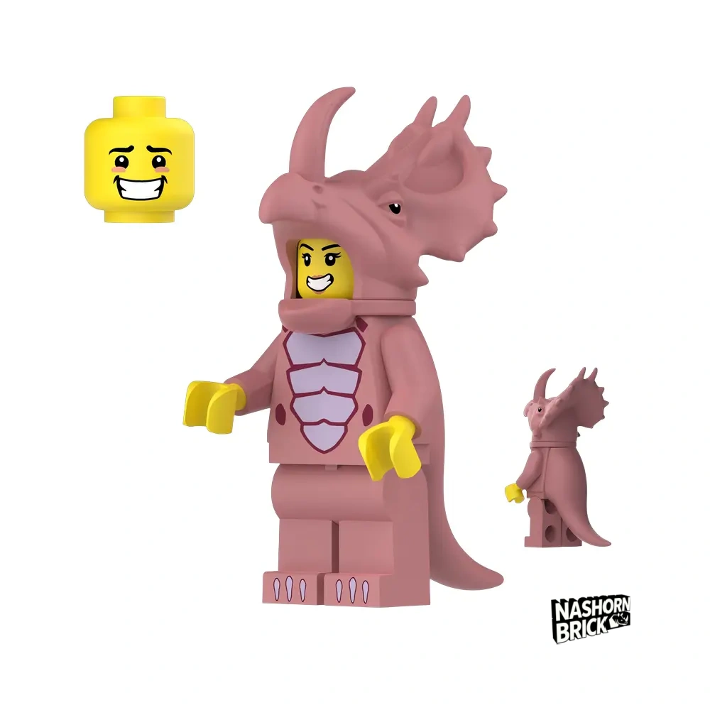 Big Triceratops Costume Fan Einzelne Minifigur