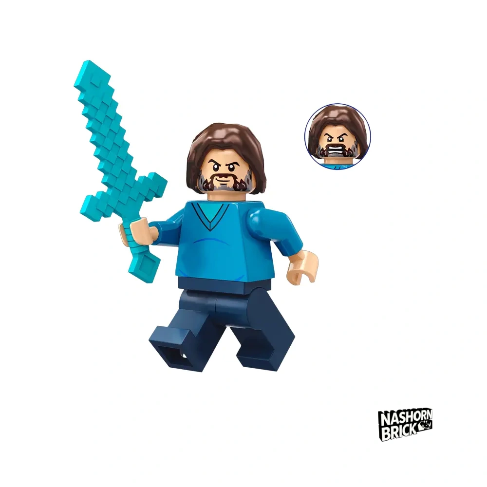Steve Custom-Minifigur - Minecraft