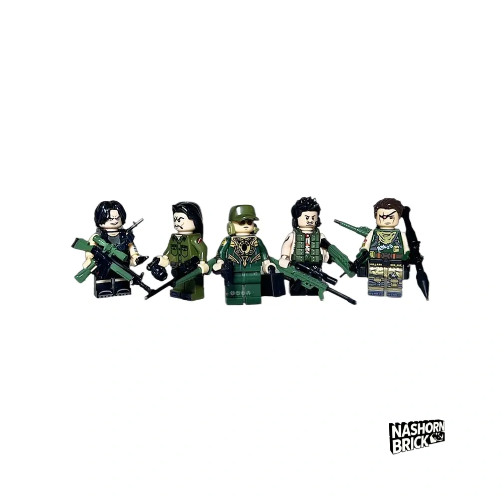 Army Modern Soldier Golden Triangle Private Armed Forces Minifigur
