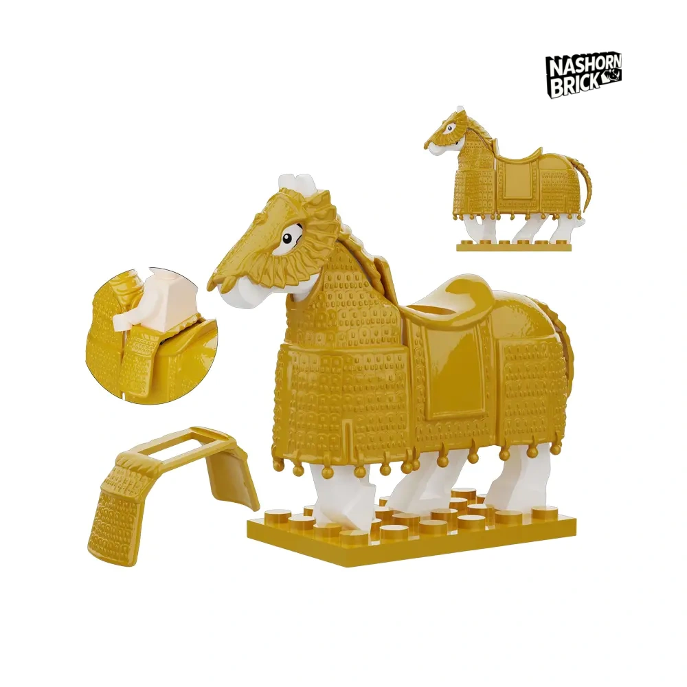 Medieval Tuefutu Aromed War Horse Exklusive Minifigur - Mount