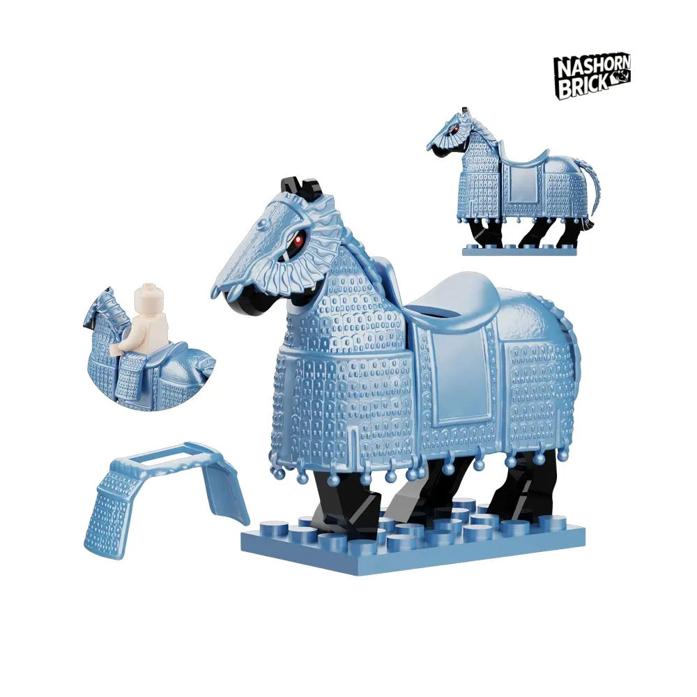 Medieval Tuefutu Aromed War Horse Klassische Minifigur - Mount