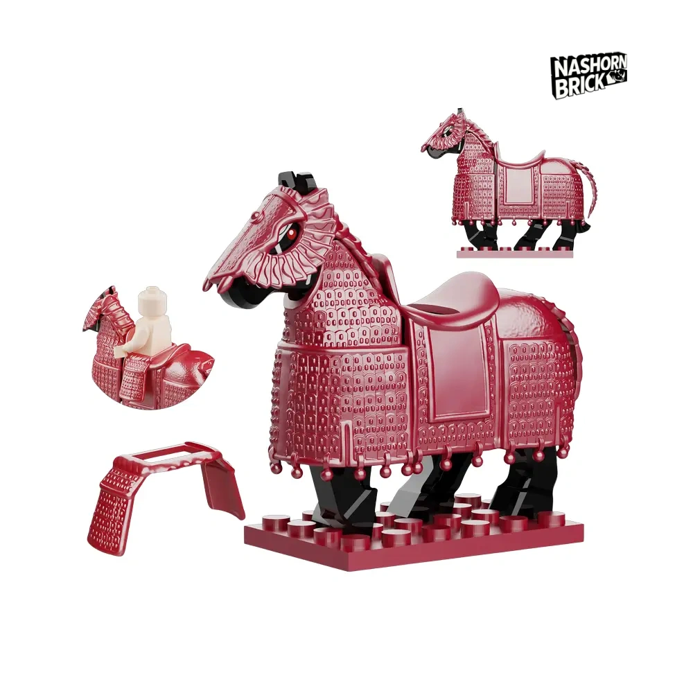 Medieval Tuefutu Aromed War Horse Minifigur #7 - Mount
