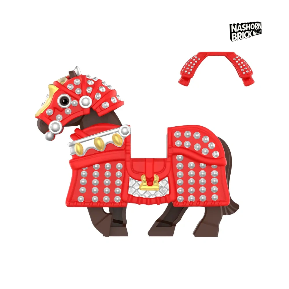 Plain Red Banner Horse For Minifigur - Mount