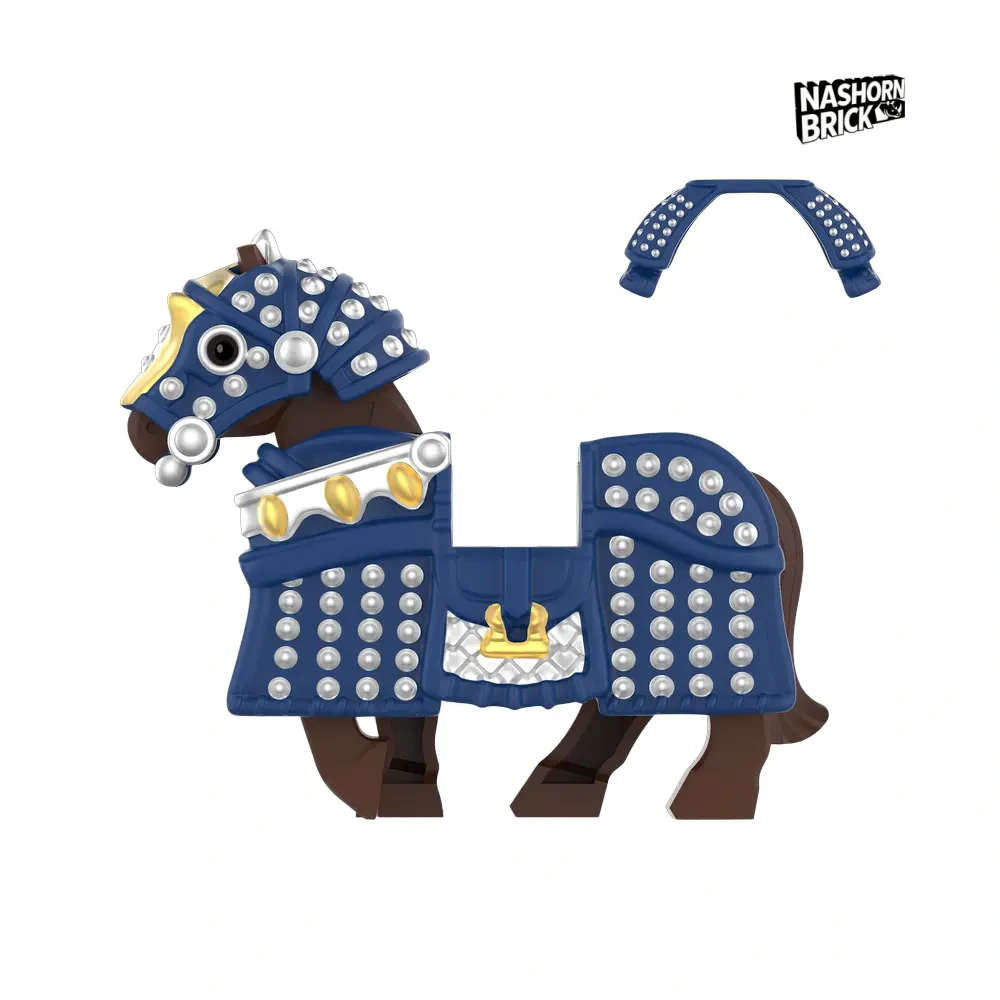 Plain Blue Banner Horse For Minifigur - Mount